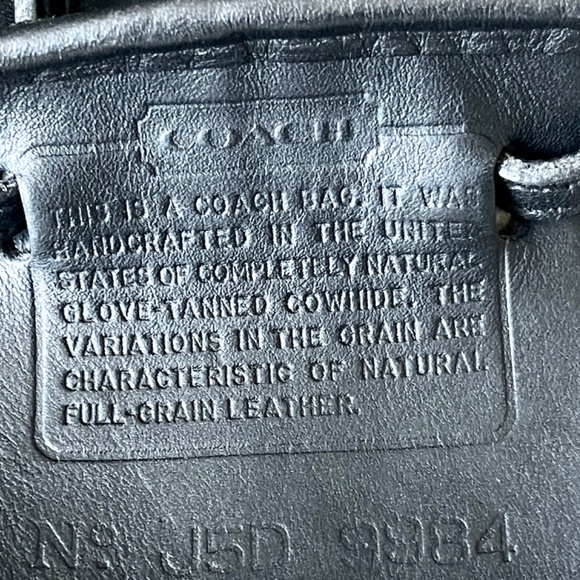 🖤Vintage 90s Authentic Coach Bixby Sling 9984 Black Leather Backpack Drawstring - Picture 8 of 8